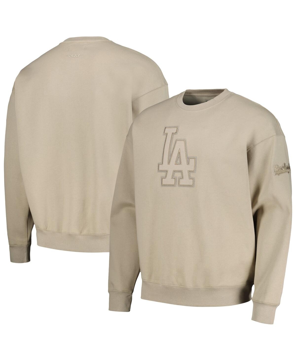 Shop Pro Standard Men's  Pewter Los Angeles Dodgers Neutral Drop Shoulder Pullover Sweatshirt