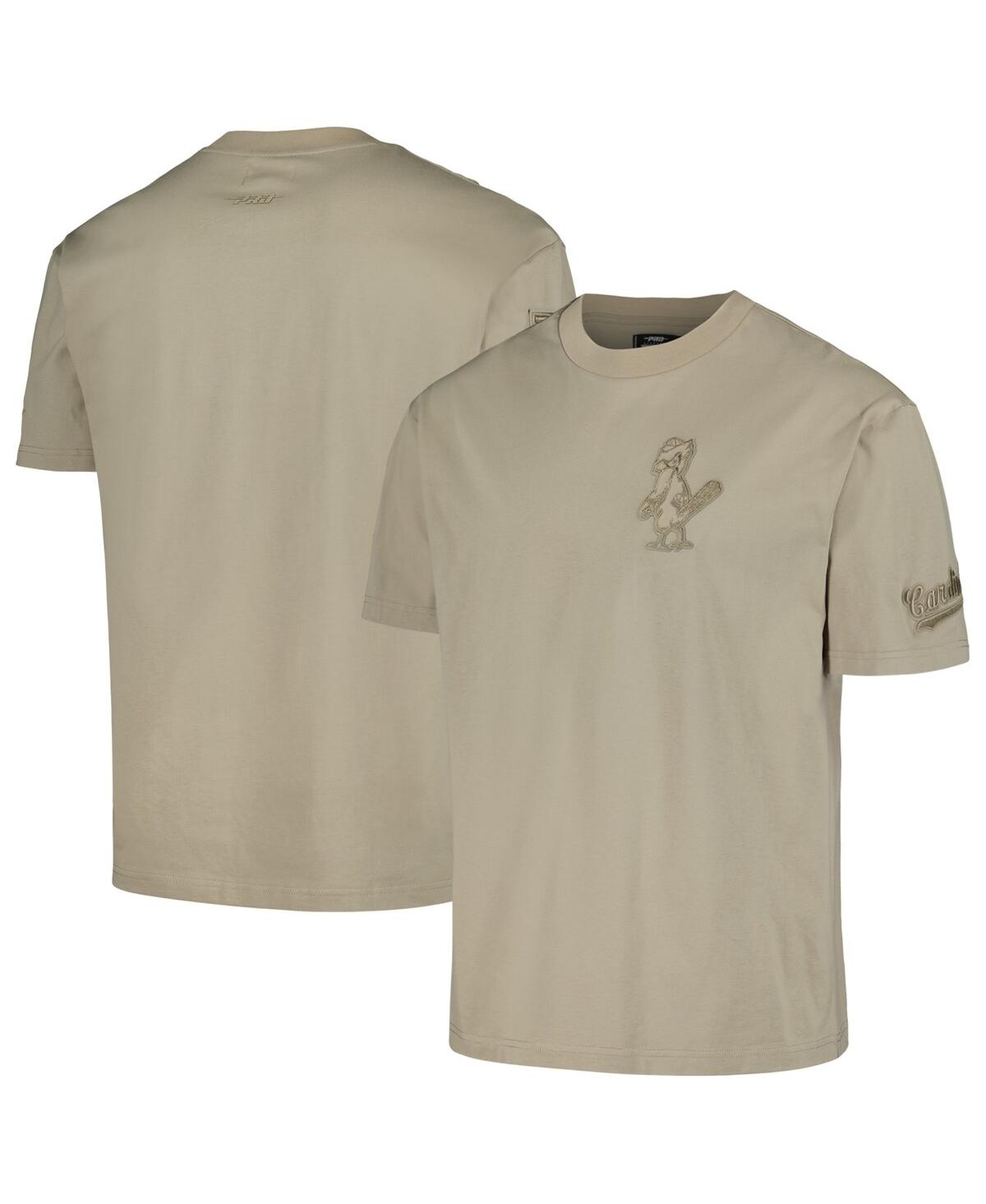 Pro Standard Men's  Tan St. Louis Cardinals Neutral Drop Shoulder T-shirt
