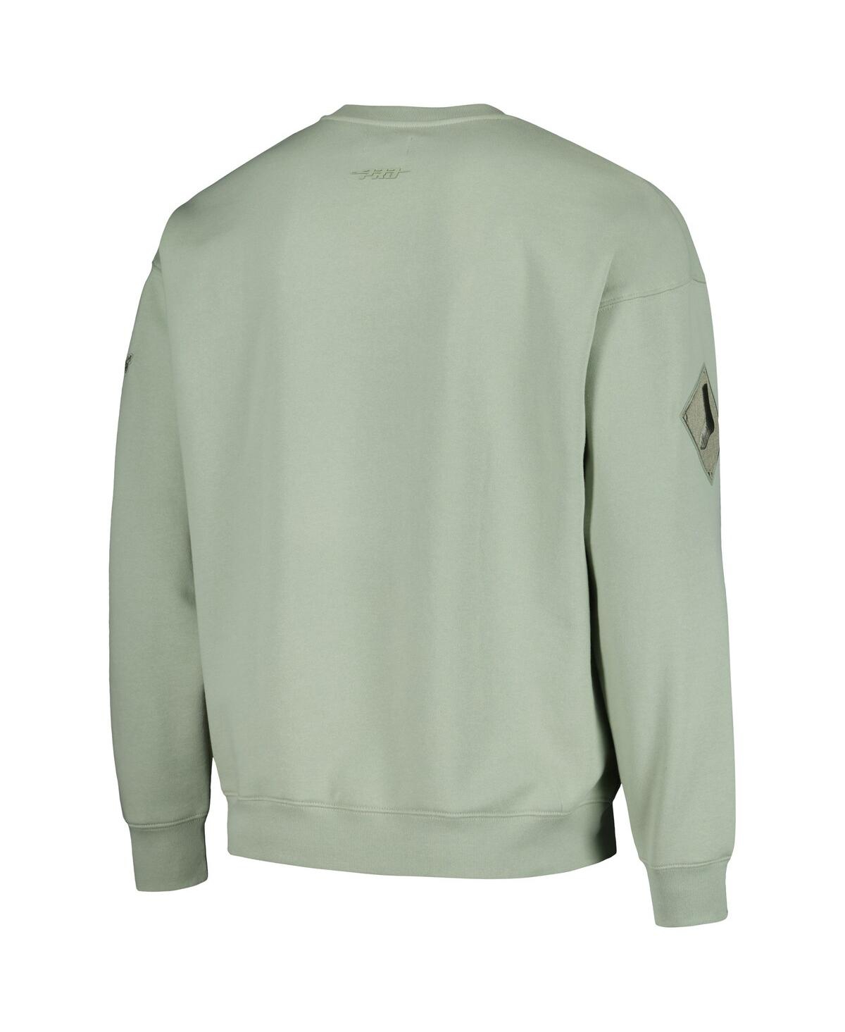 Shop Pro Standard Men's  Green Chicago White Sox Neutral Drop Shoulder Pullover Sweatshirt
