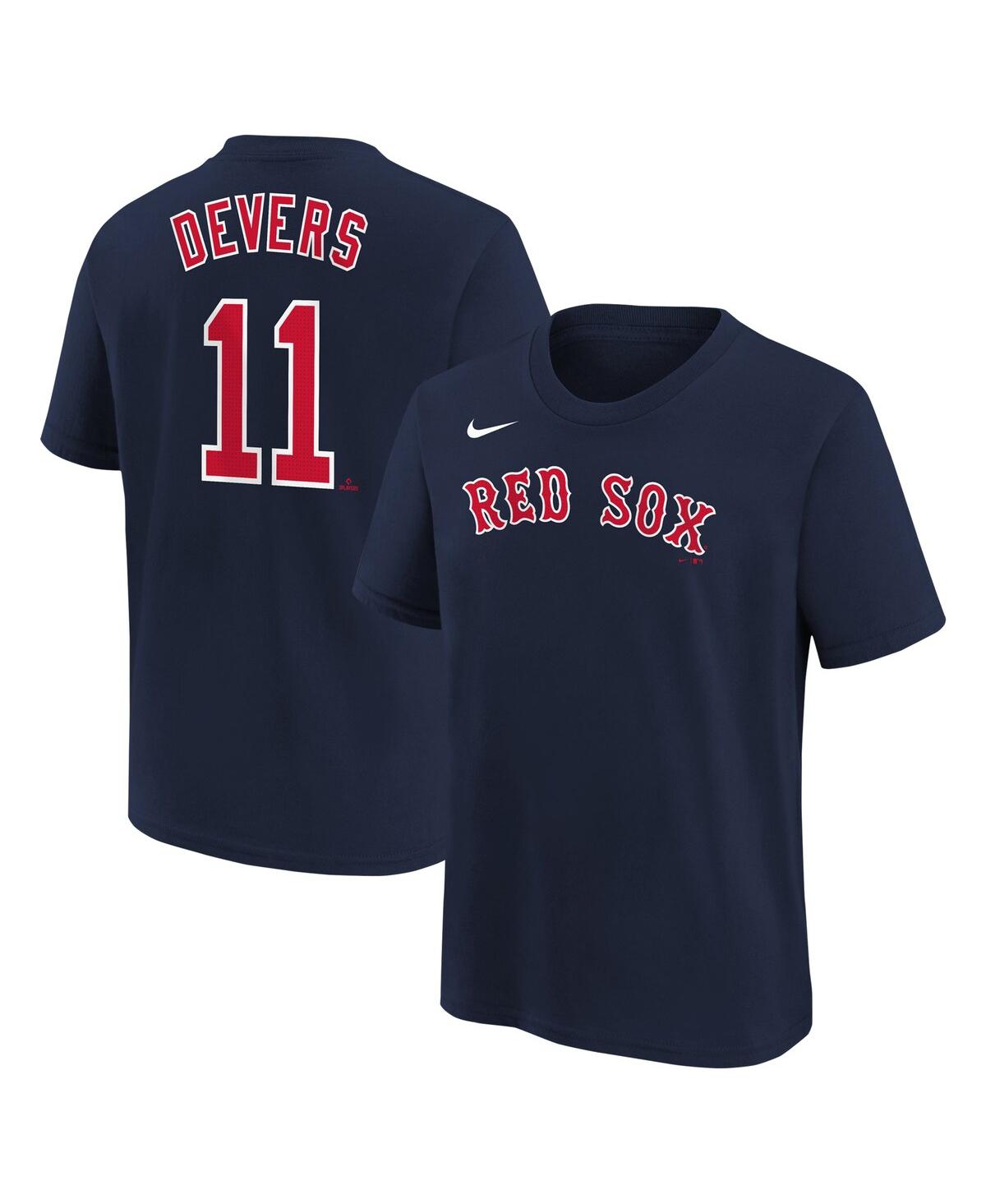 Nike Kids' Big Boys  Rafael Devers Navy Boston Red Sox Home Player Name And Number T-shirt