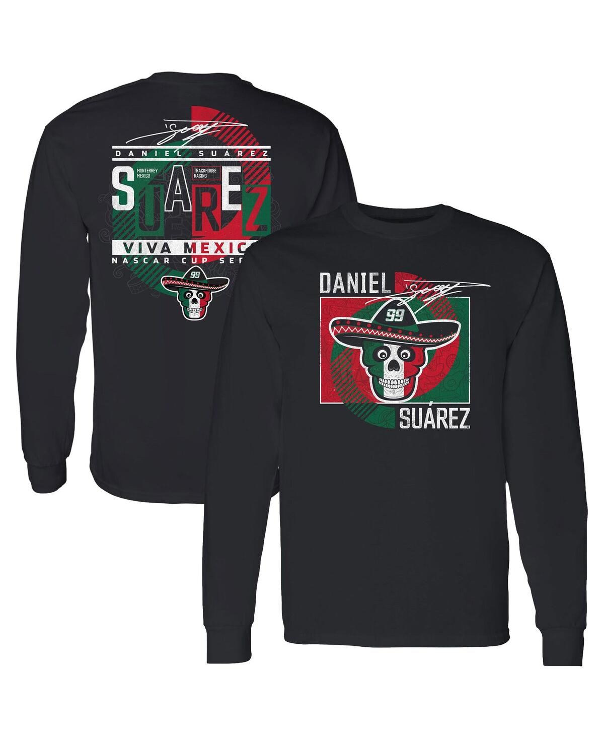 Shop Trackhouse Racing Team Collection Men's  Black Daniel Suarez Vivo Long Sleeve T-shirt