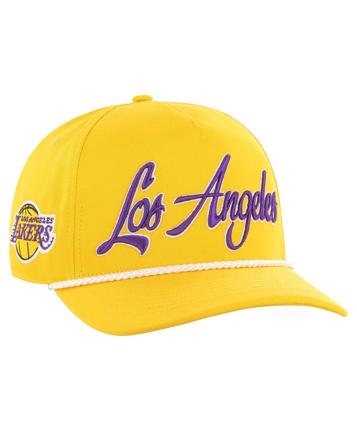 47 Brand Men's ' Gold Los Angeles Lakers Overhand Logo Hitch Adjustable Hat