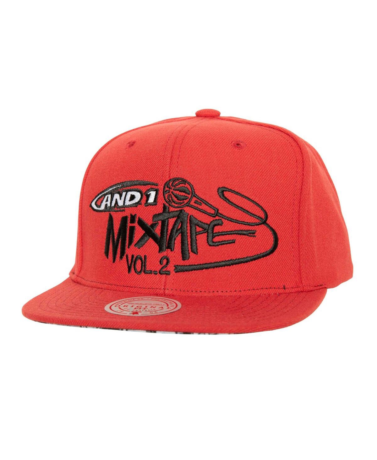 Men's Mitchell & Ness x AND1 Red Mixtape Vol. 2 Adjustable Hat - Red