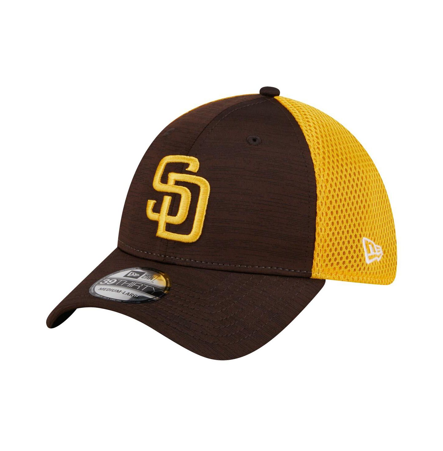 Мужская кепка New Era Brown San Diego Padres Neo 39THIRTY Flex Hat — фото 1