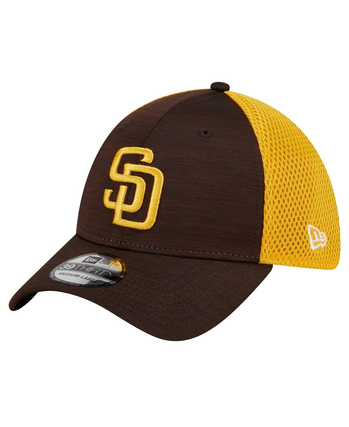 Shop New Era Men's  Brown San Diego Padres Neo 39thirty Flex Hat