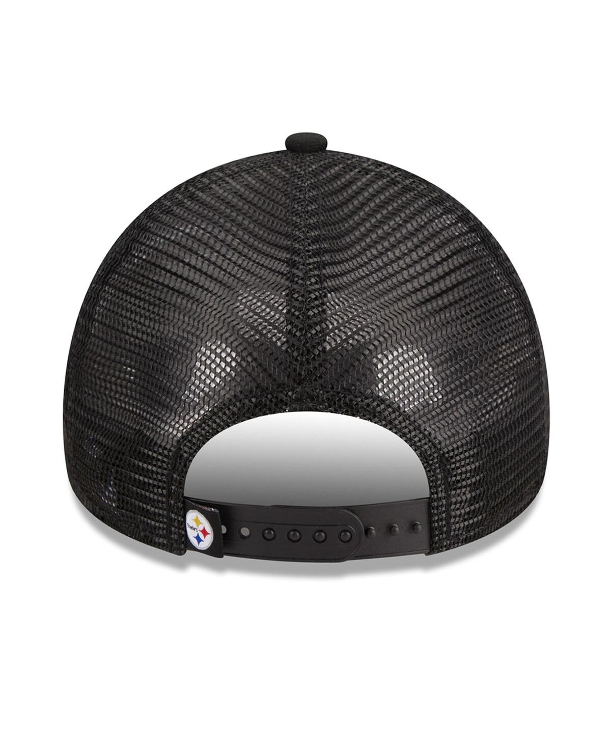 New Era Women's  Black Pittsburgh Steelers Mcgee Trucker 9forty Adjustable Hat In Black