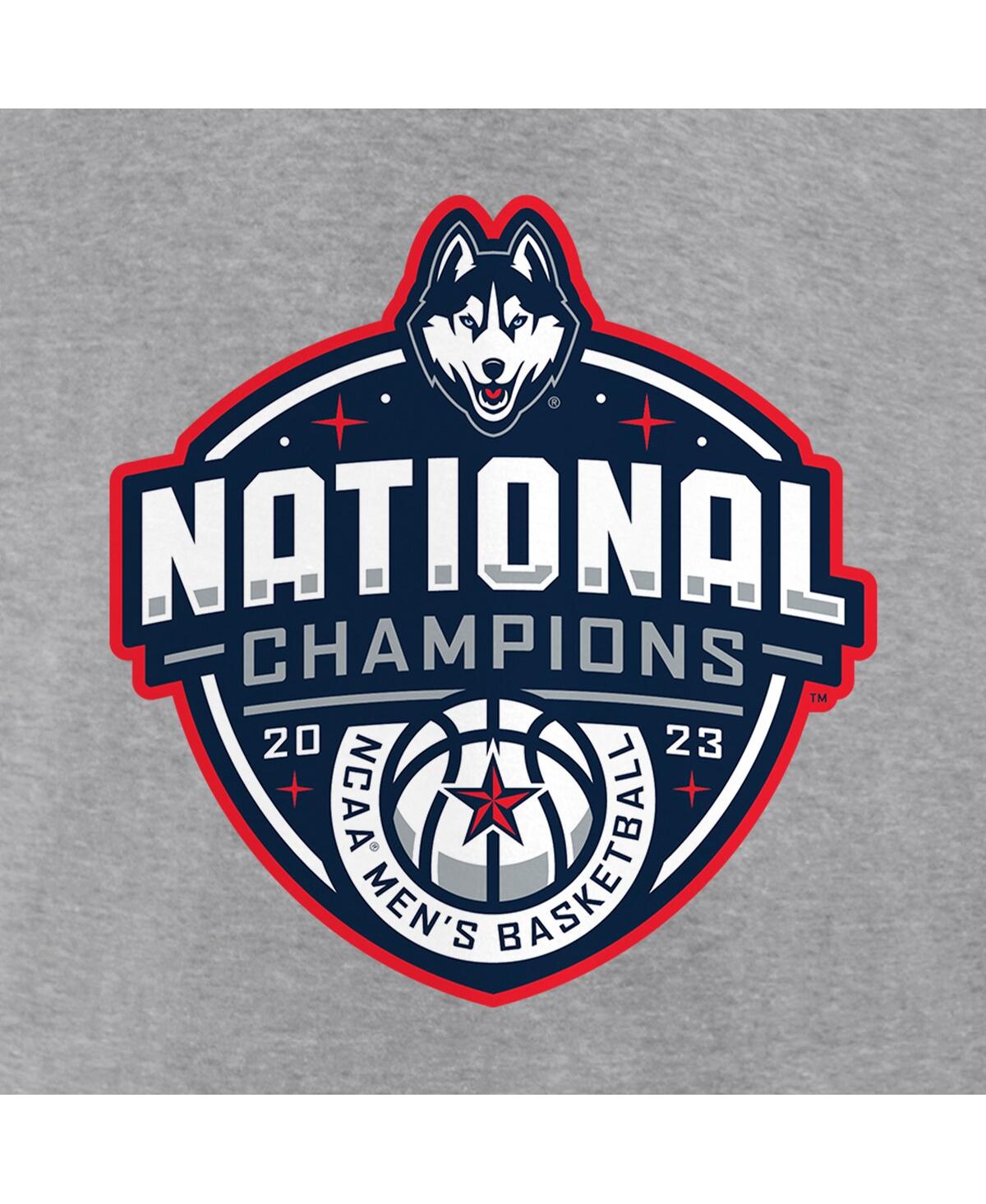 Men's FanaticsUConn Huskies 2023 Ncaa Men's Basketball National Champions Logo T-shirt - Gray