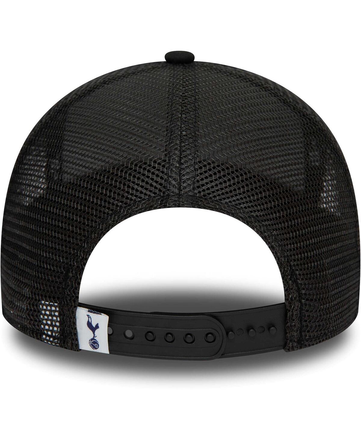 New Era Black Tottenham Hotspur Repreve E-frame Adjustable Trucker Hat In Black