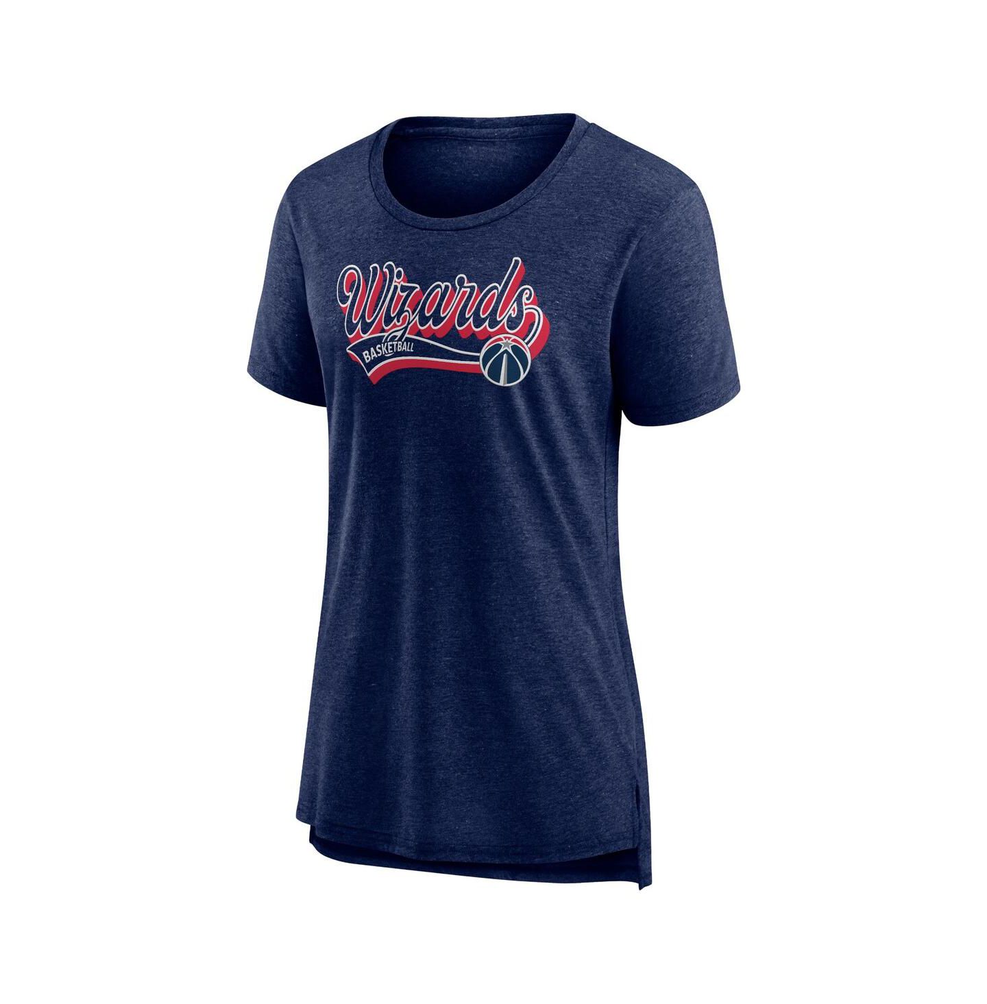 Женская футболка Fanatics Heather Navy Washington Wizards League Leader Tri-Blend — фото 3