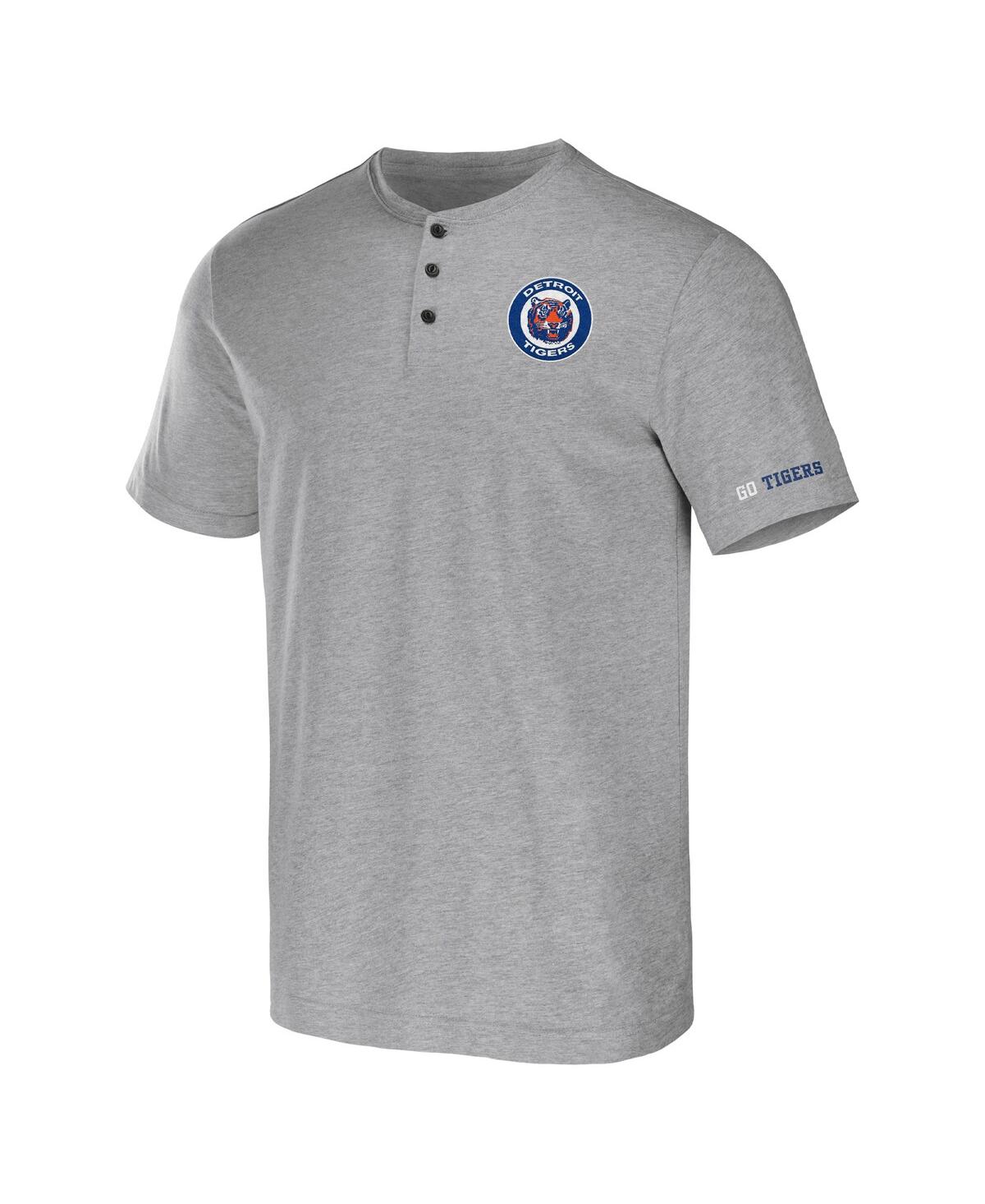 Fanatics Men's Darius Rucker Collection By  Heather Gray Detroit Tigers Henley T-shirt In Heather Gray