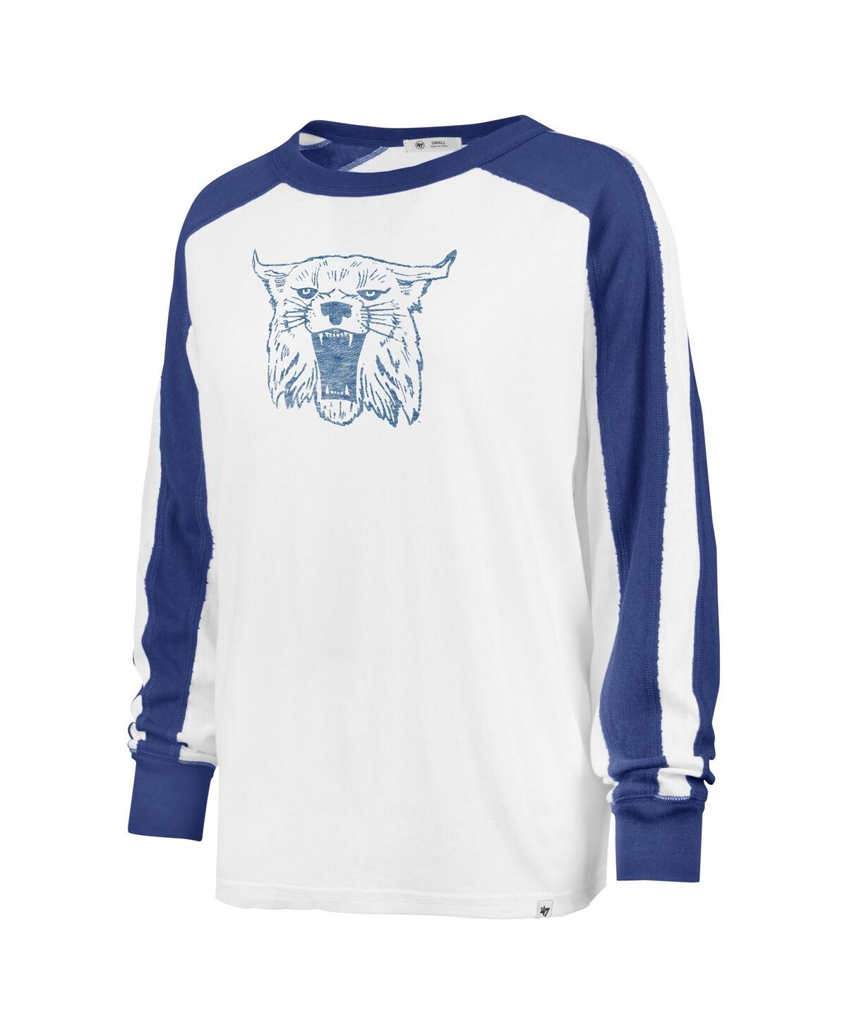 Shop 47 Brand Women's ' White Distressed Kentucky Wildcats Premier Caribou Long Sleeve T-shirt