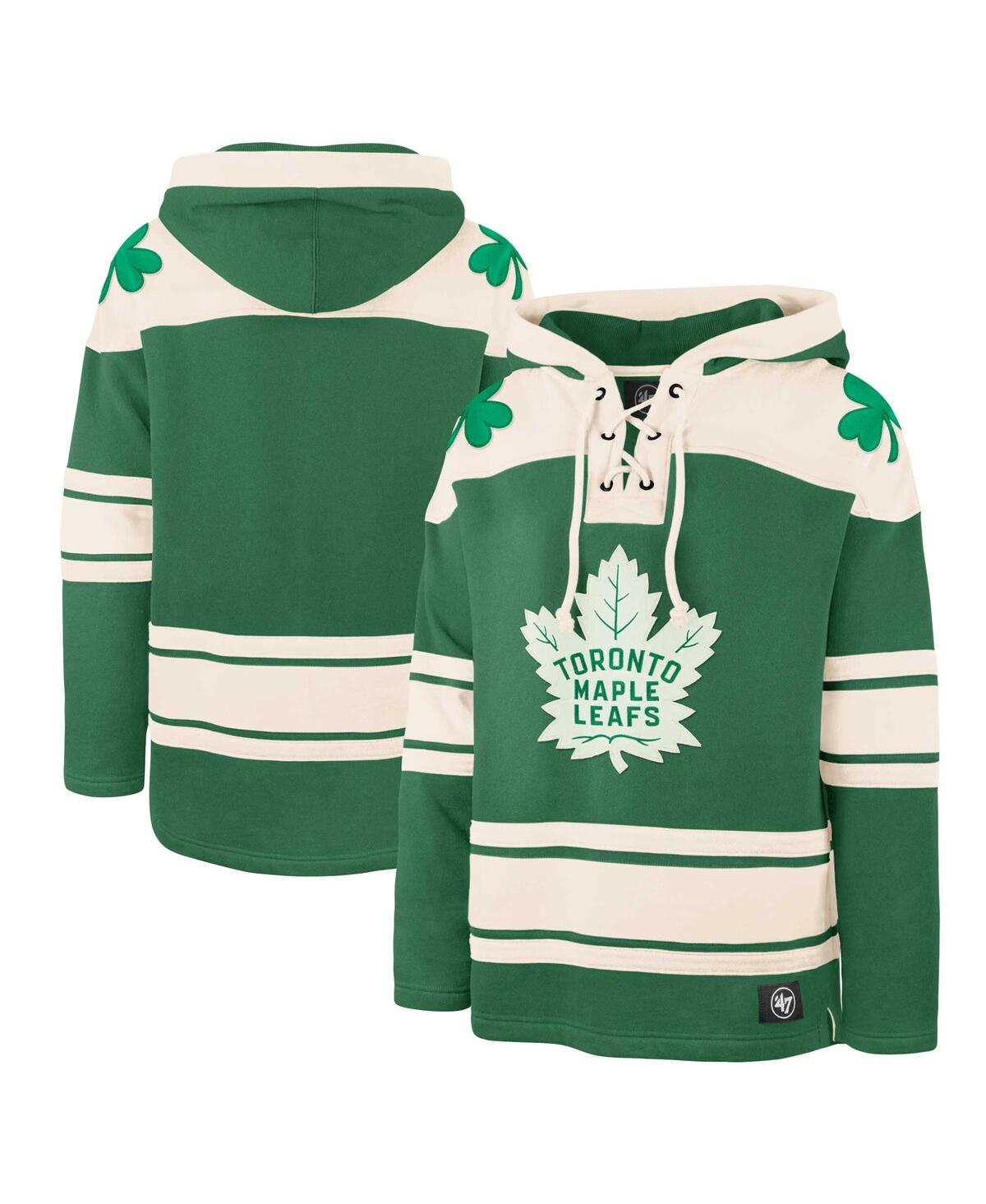 47 Brand Men's ' Kelly Green Toronto Maple Leafs St. Patrick's Day Superior Lacer Pullover Hoodie