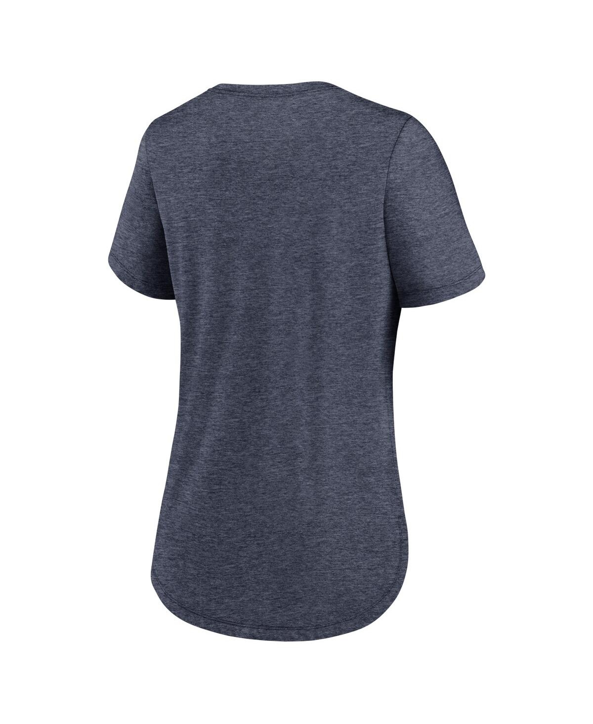 Shop Nike Women's  Heather Navy Minnesota Twins Knockout Team Stack Tri-blend T-shirt
