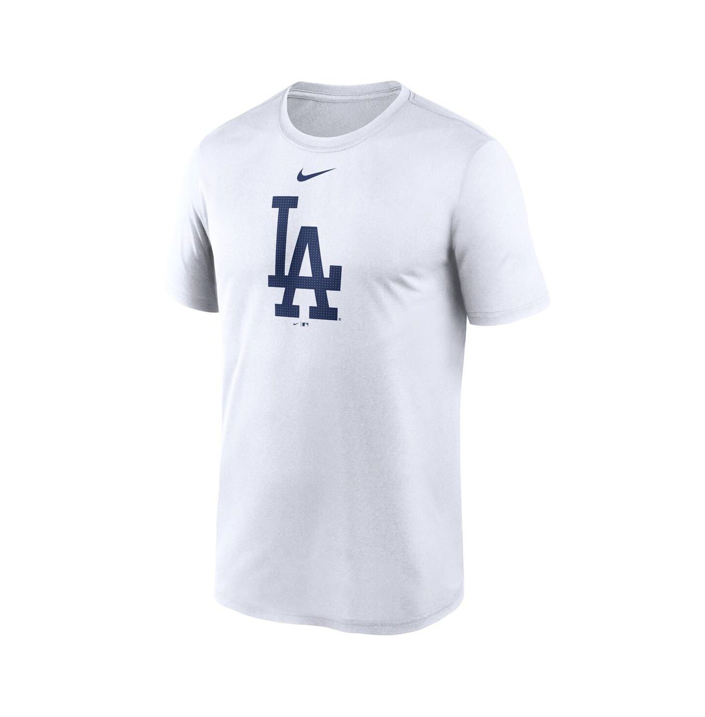 Мужская футболка Nike White Los Angeles Dodgers Legend Fuse Large Logo Performance — фото 3