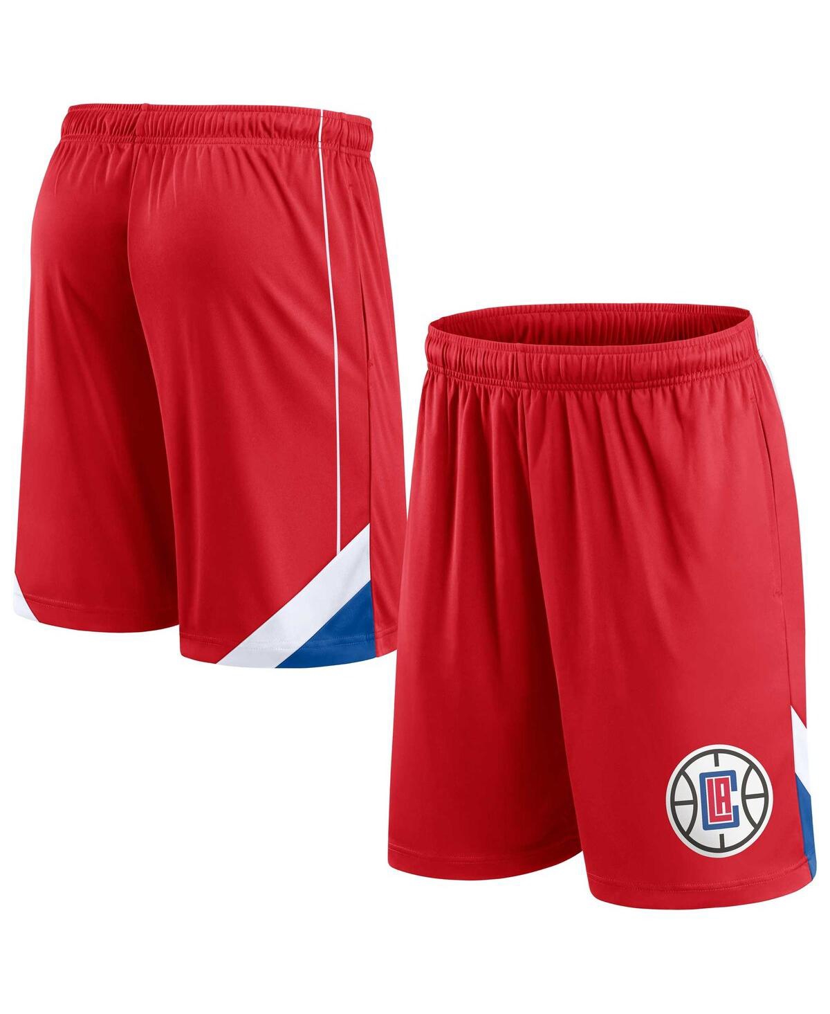 Shop Fanatics Men's  Red La Clippers Slice Shorts