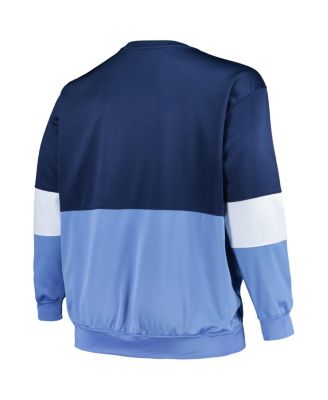 Men's Navy, Light Blue Memphis Grizzlies Big and Tall Split Pullover Sweatshirt