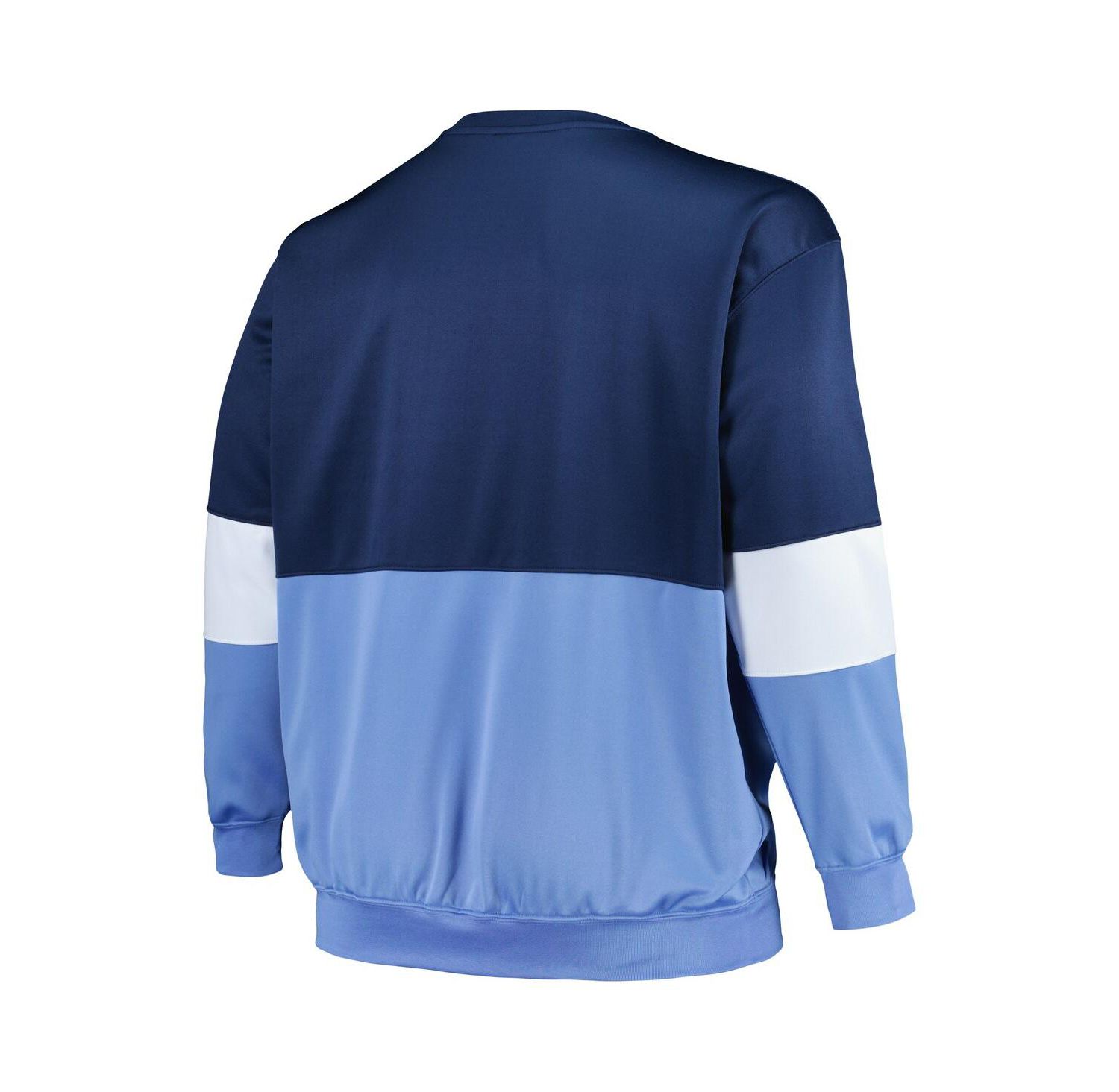 Men's Navy, Light Blue Memphis Grizzlies Big and Tall Split Pullover Sweatshirt