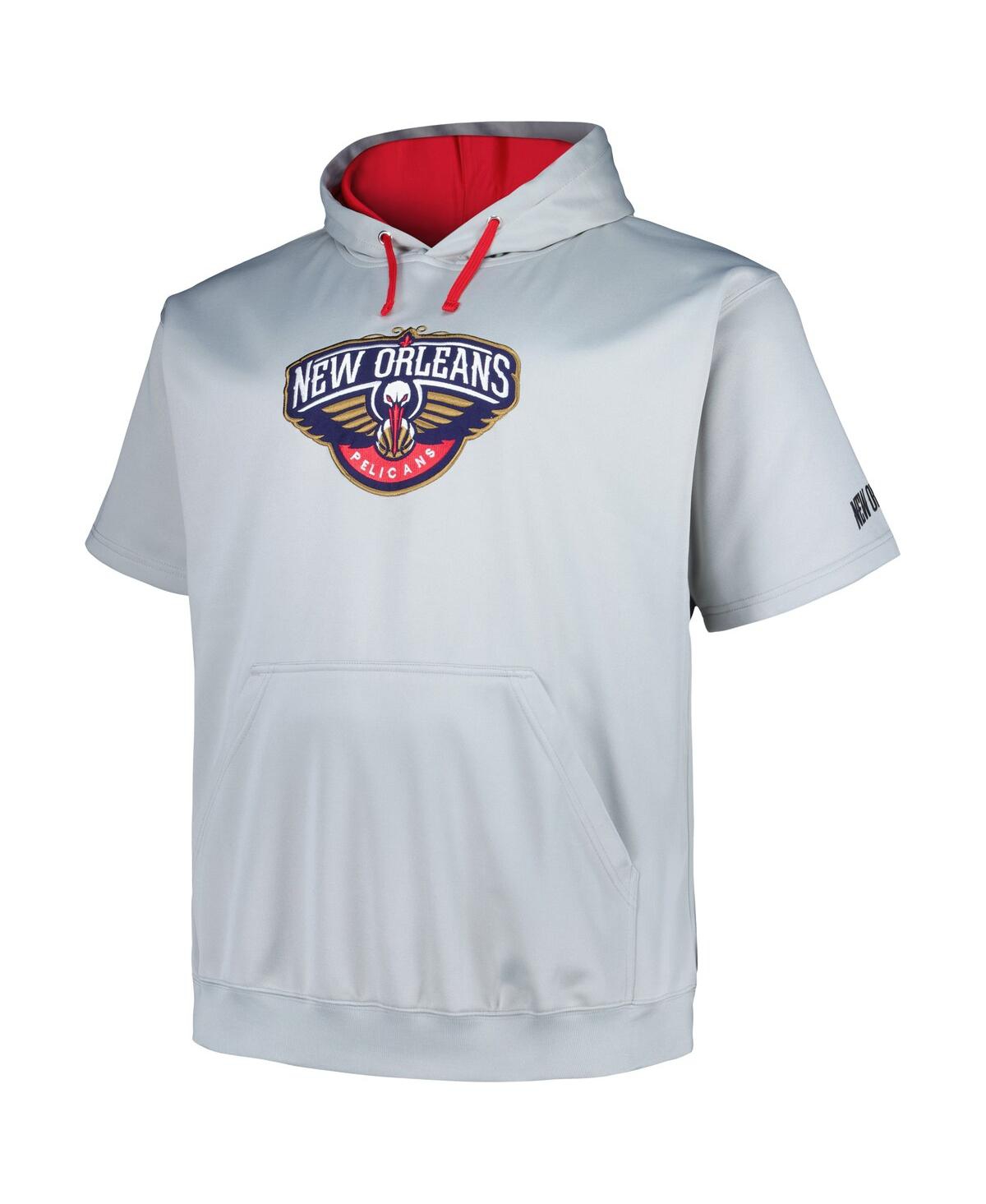 Men's FanaticsNew Orleans Pelicans Big and Tall Logo Pullover Hoodie - Silver