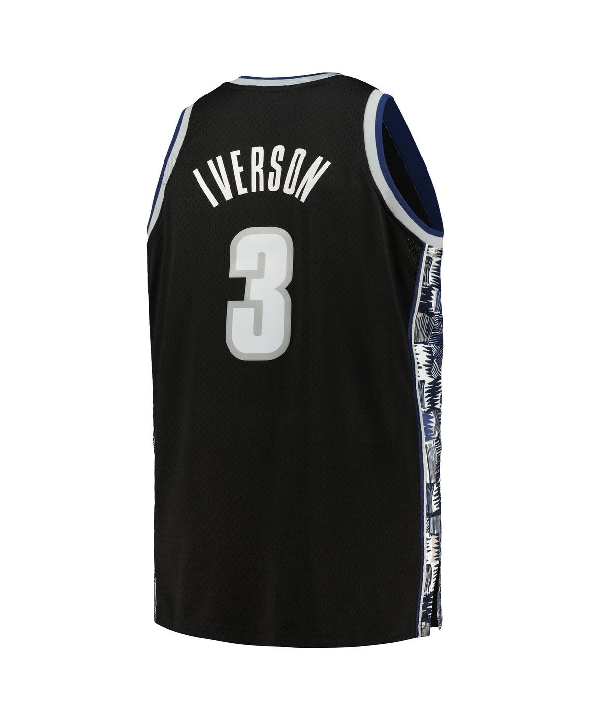 Men's Mitchell & Ness Allen IversonGeorgetown Hoyas 1995/96 Big and Tall Swingman Jersey - Black