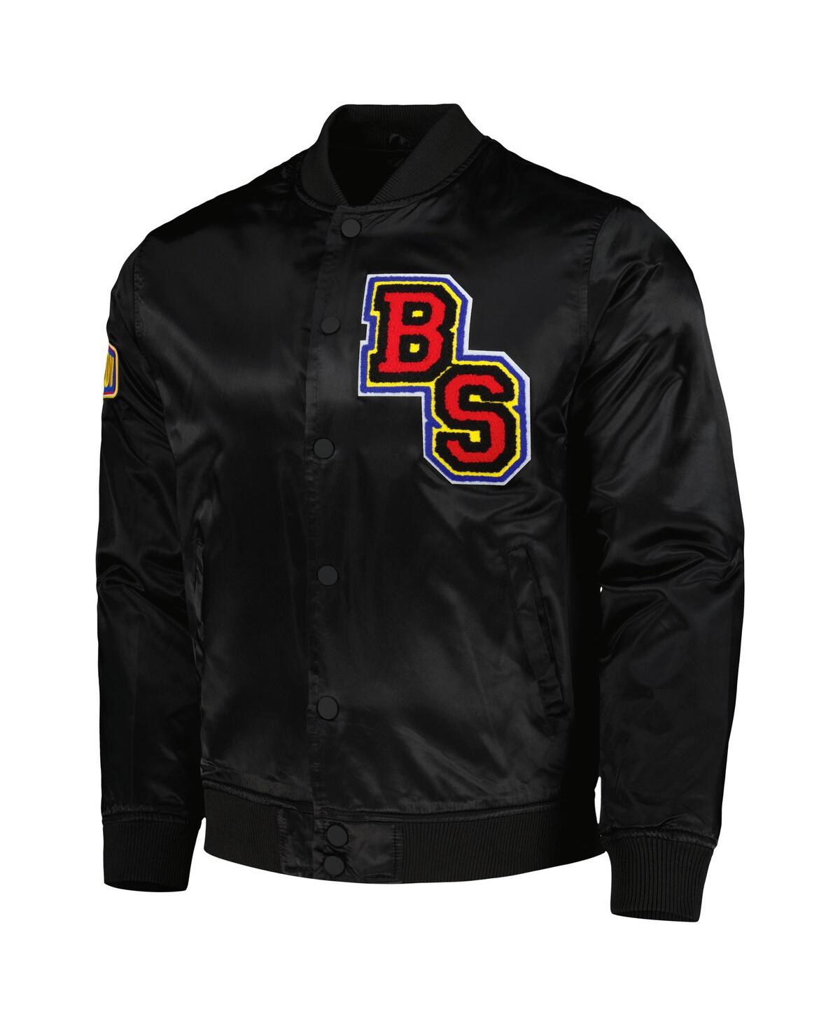 Men's Freeze MaxThe Simpsons Bart Simpson Satin Full-Snap Jacket - Black