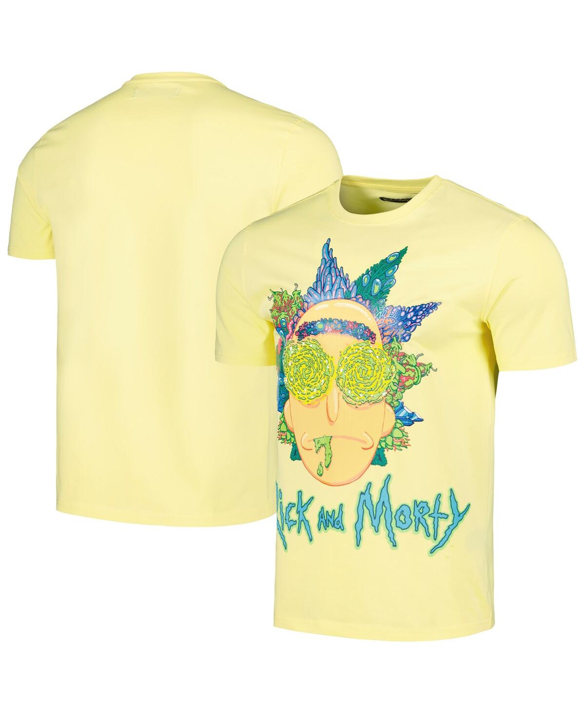 Freeze Max Men's  Yellow Rick And Morty Graphic T-shirt