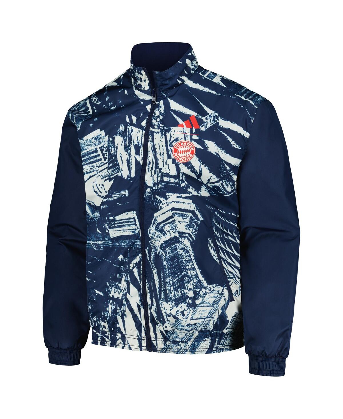 Shop Adidas Originals Men's Adidas Blue Bayern Munich 2023/24 Reversible Anthem Full-zip Jacket