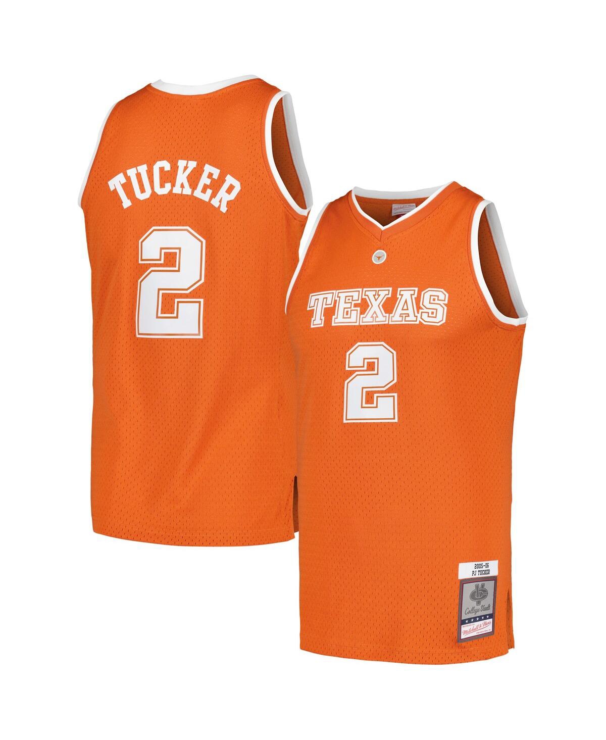 Men's Mitchell & Ness Pj Tucker Texas Orange Distressed Texas Longhorns 2005/06 College Vault Player Swingman Jersey - Texas Orange