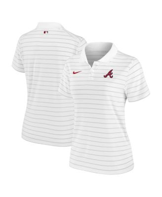 Women s White Atlanta Braves Authentic Collection Victory Performance Polo Shirt