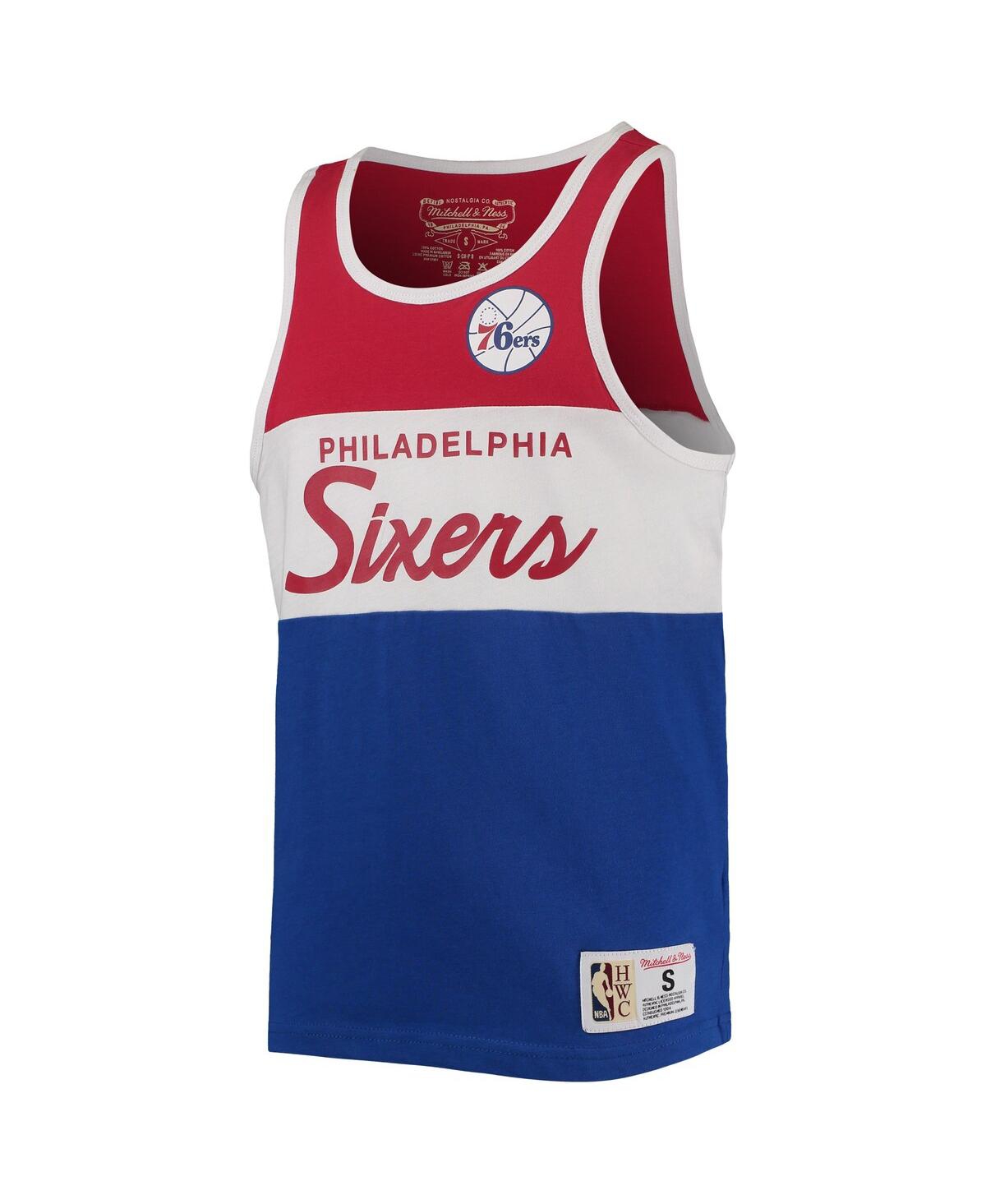 Mitchell & Ness Big Boys And Girls  Royal, Red Philadelphia 76ers Hardwood Classics Special Script Ta In Royal,red