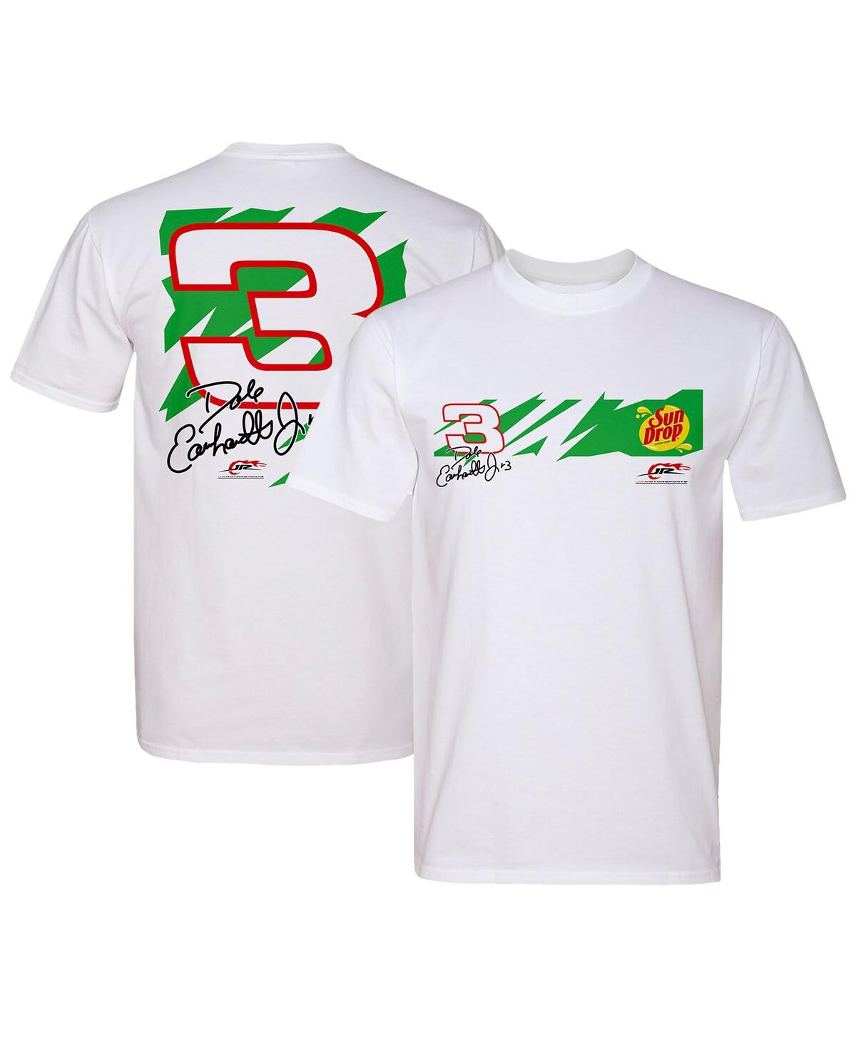 Jr Motorsports Official Team Apparel Men's  White Dale Earnhardt Jr. Lifestyle T-shirt