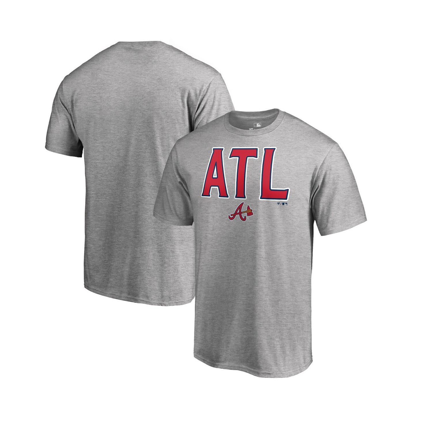 Men's Heather Gray Atlanta Braves Hometown ATL T-shirt