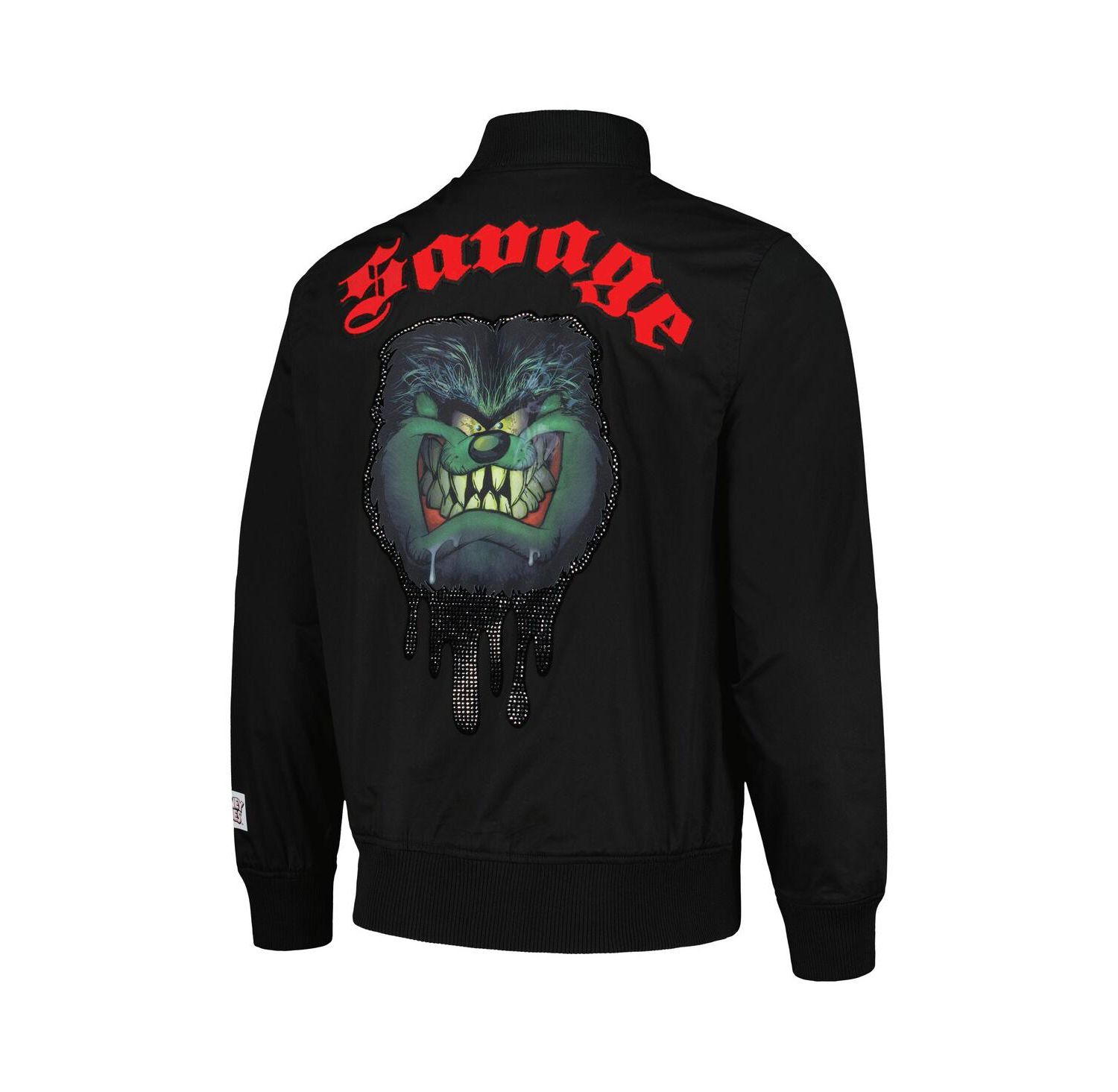 Men's Black Looney Tunes Taz Halloween Twill Full-Zip Jacket