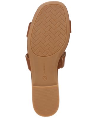 Women's Caitlynn Memory Foam Ornamented Slip On Flat Sandals