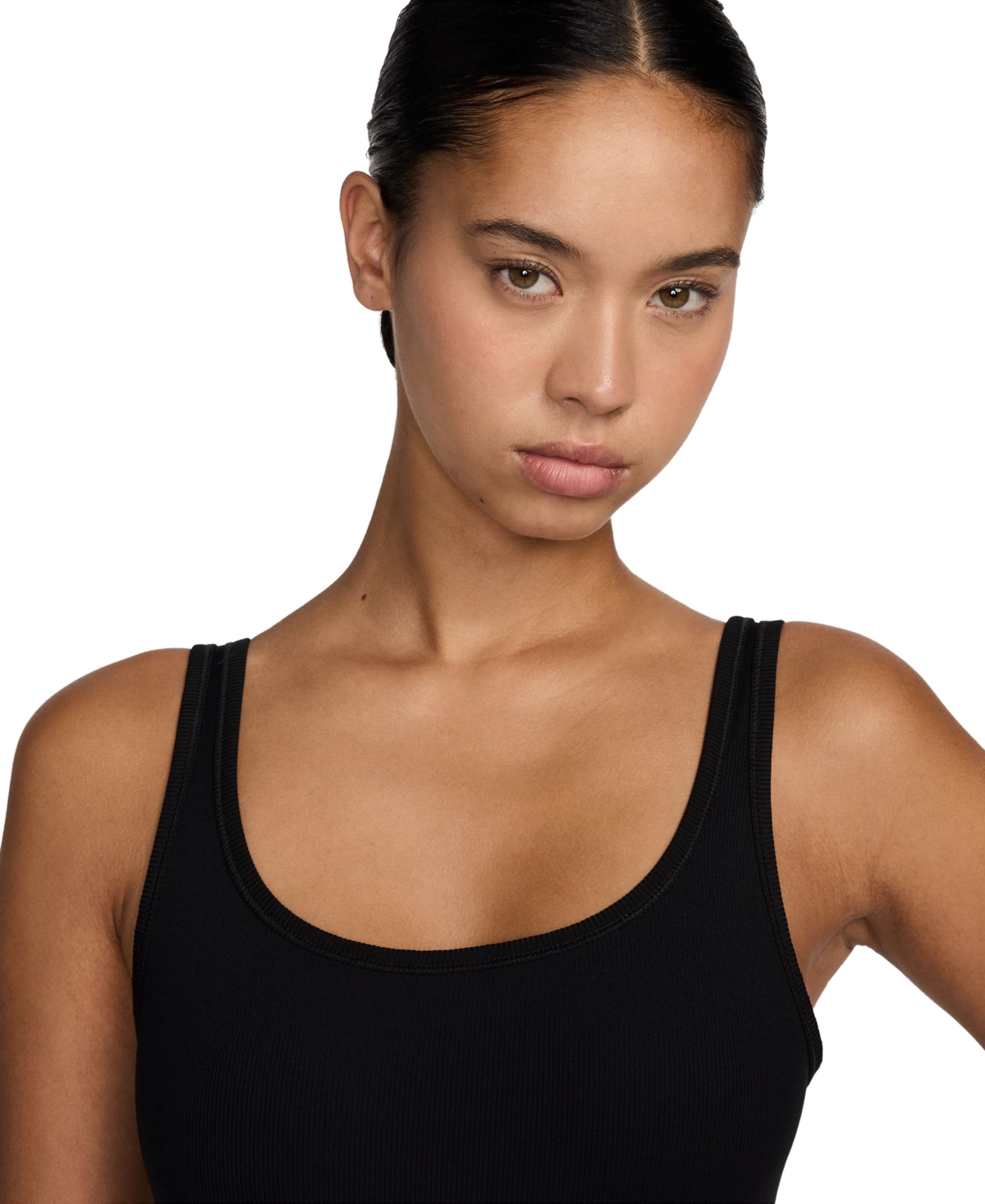 Nike Women's One Dri-fit Scoop Neck Sleeveless Dress -lt Orewood Brn/cool Grey