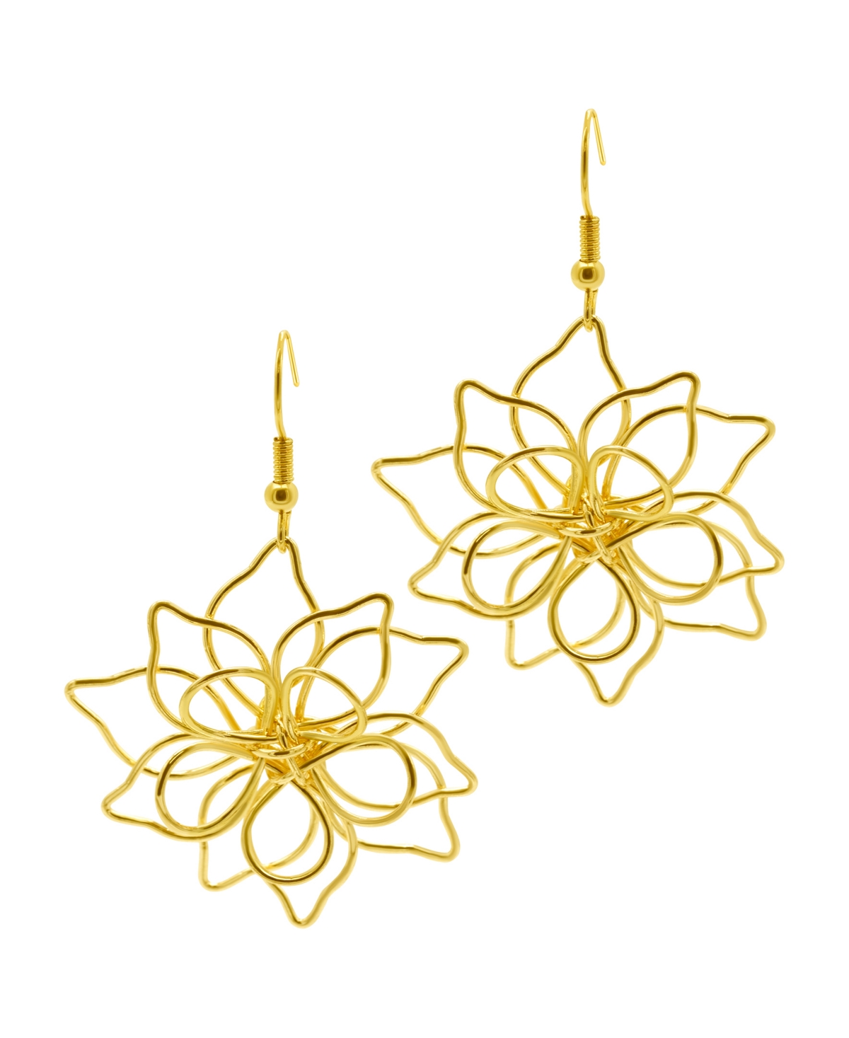Shop Adornia 14k Gold-plated Wire Flower Earrings