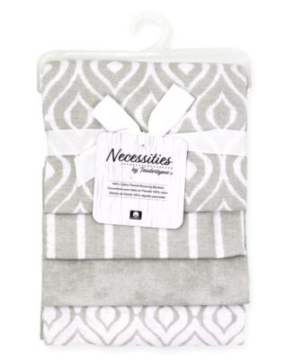 Baby Boys or Baby Girls Watercolor Receiving Blankets, Pack of 4