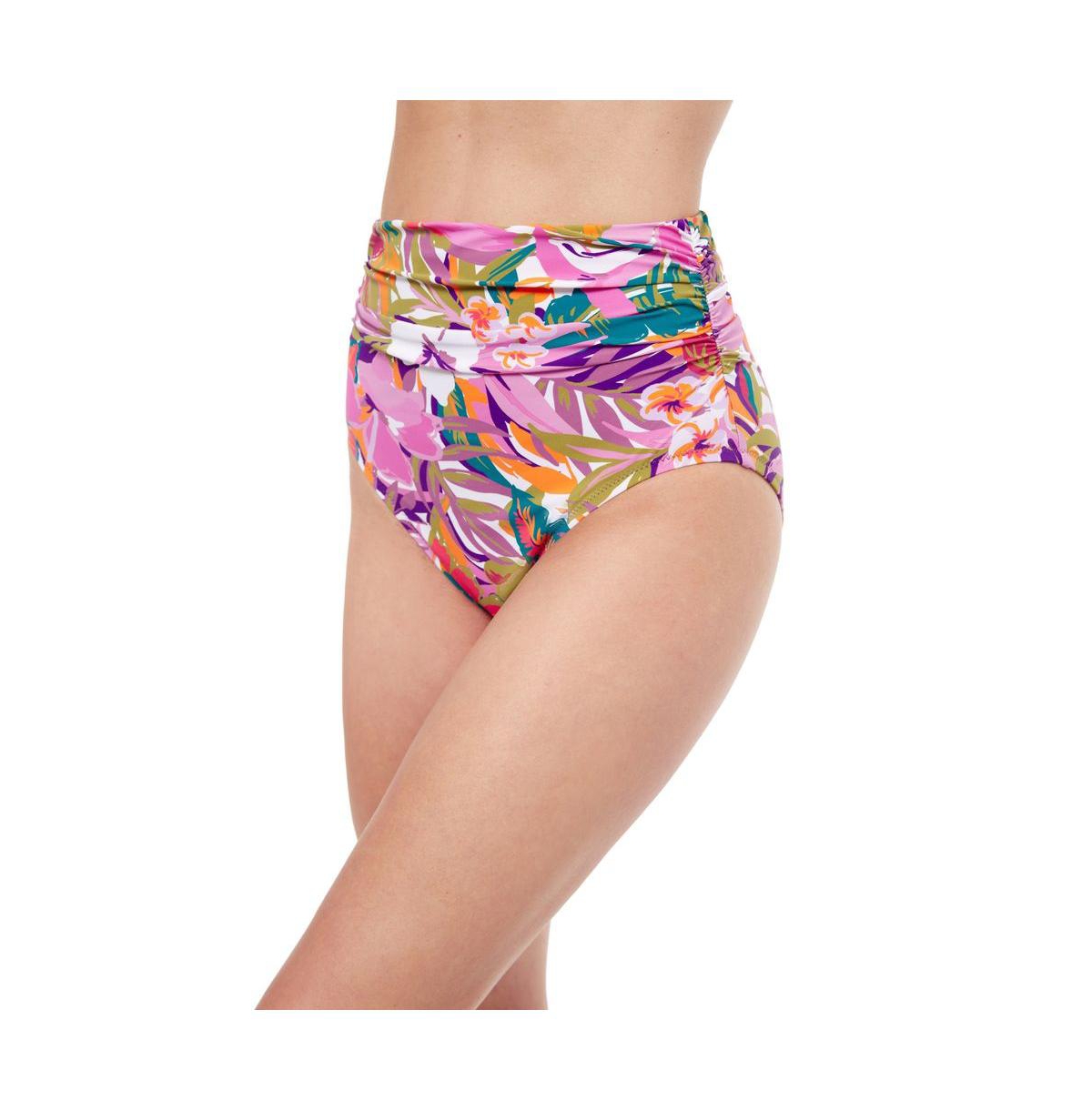 Profile by Gottex Women's Tropikaia High Waist swim bottom with side shirring