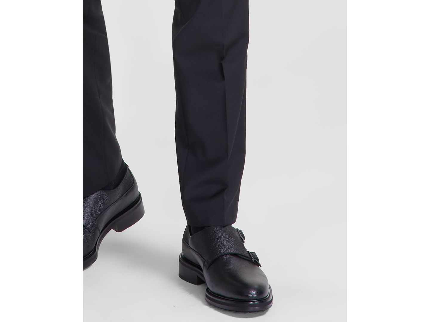 Мужские брюки Hugo Boss Slim-Fit Superflex Stretch Solid Suit, цвет: Чёрный — фото 5