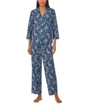 Lauren Ralph Lauren Petite 2 Pc. 3 4 Sleeve Printed Pajamas Set Macy s