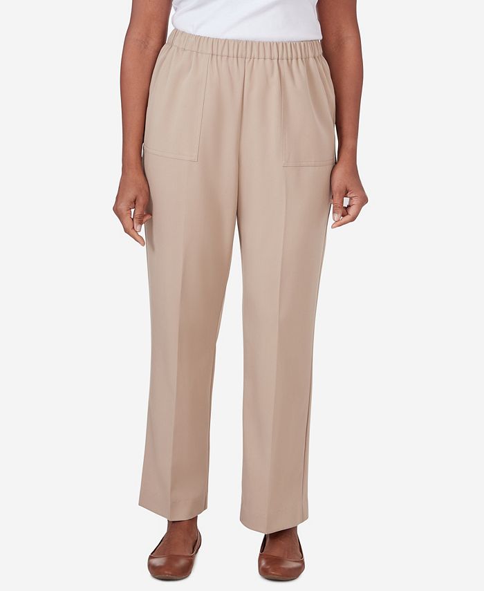 Alfred Dunner Petite Tuscan Sunset Pull On Twill Pant - Macy's