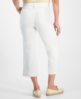 Women's High-Rise Wide-Leg Crop Jeans