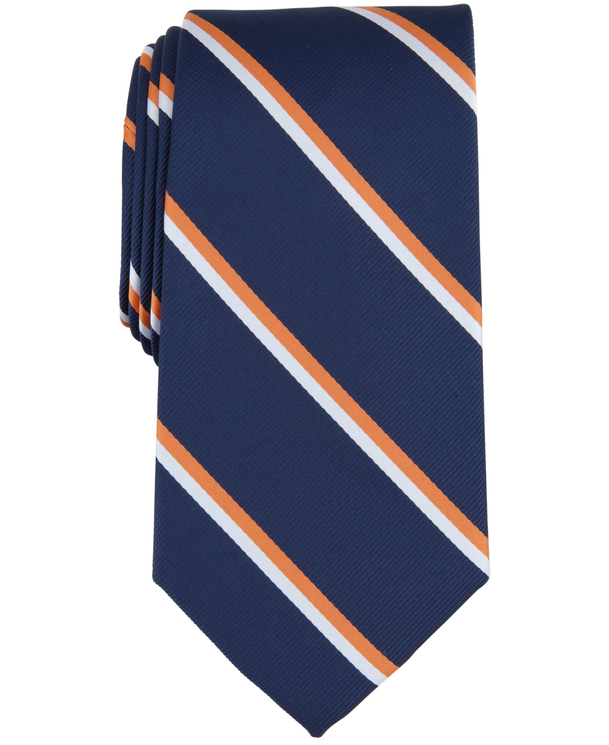 Club Room Men's Irving Stripe Tie, Created For Macy's In Orange