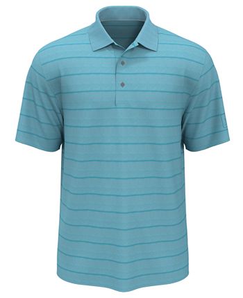 PGA TOUR Men's Short Sleeve Birdseye Jacquard Performance Polo Shirt ...