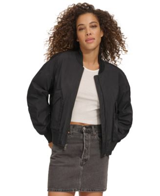 Levi's bomber jacket black best sale