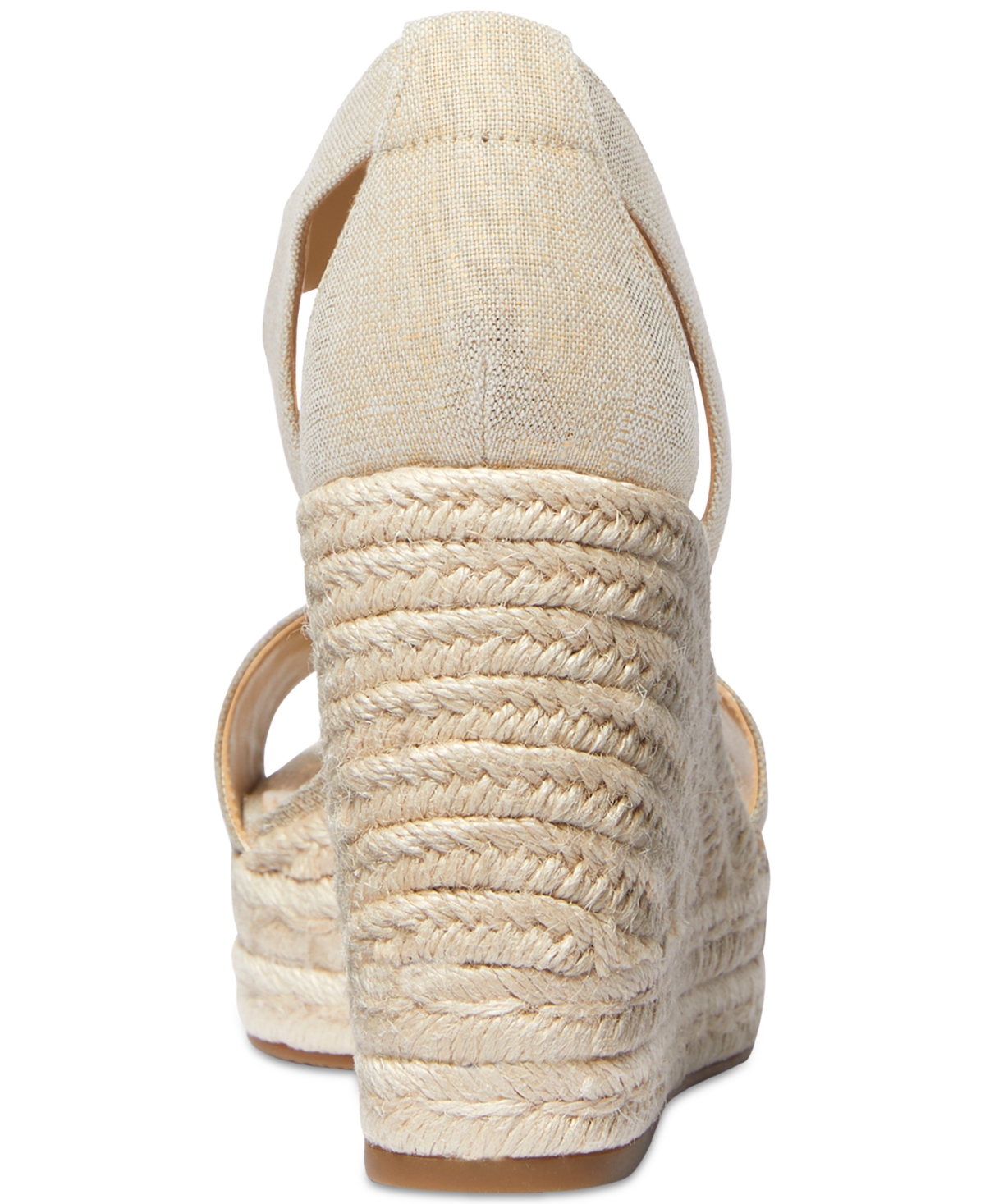 Shop Michael Kors Michael  Berkley Zipper Espadrille Platform Wedge Sandals In Pale Gold Linen