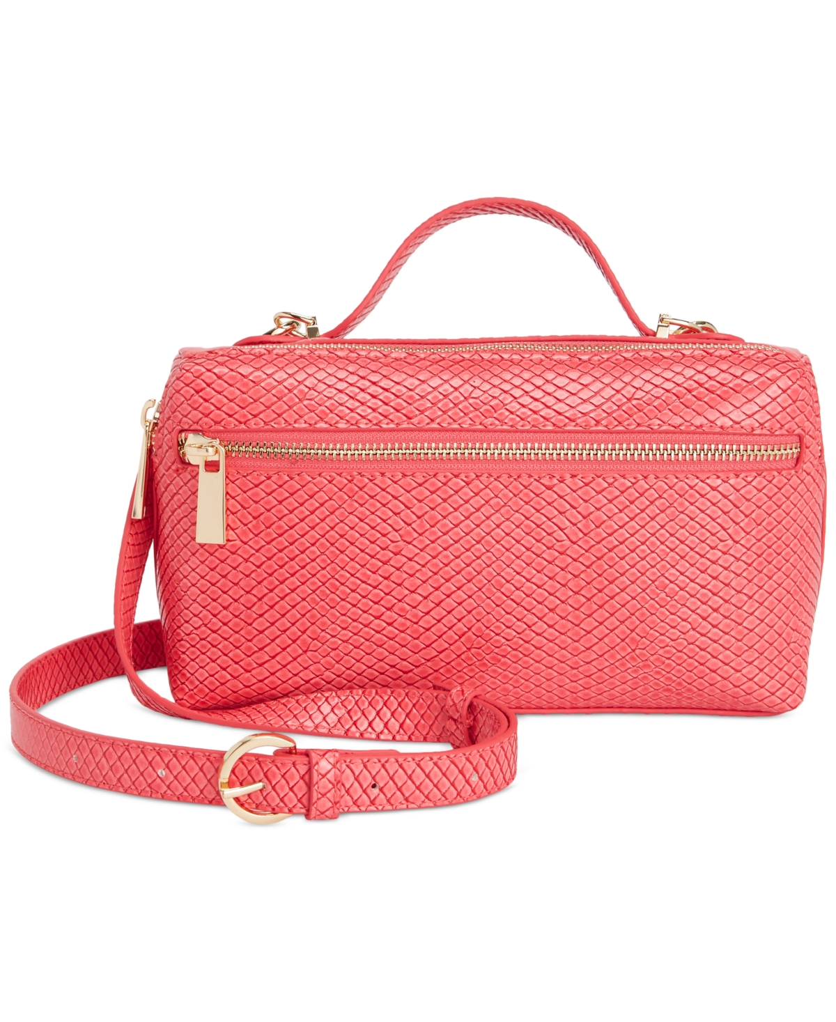 Shop On 34th Allikay Embossed Crossbody Bag, Created For Macy's In Peony Snake