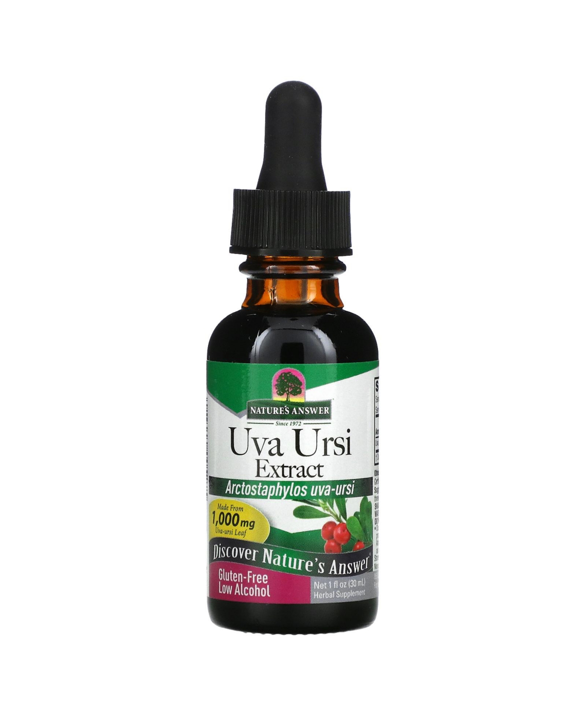Uva Ursi Extract Low Alcohol 1 000 mg - 1 fl oz (30 ml) - Assorted Pre-pack (See Table
