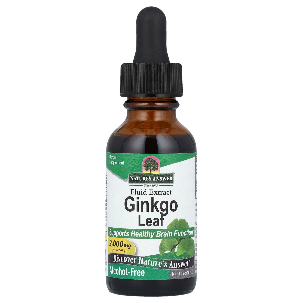 Ginkgo Leaf Fluid Extract Alcohol-Free 2 000 mg - 1 fl oz (30 ml) - Assorted Pre-pack (See Table