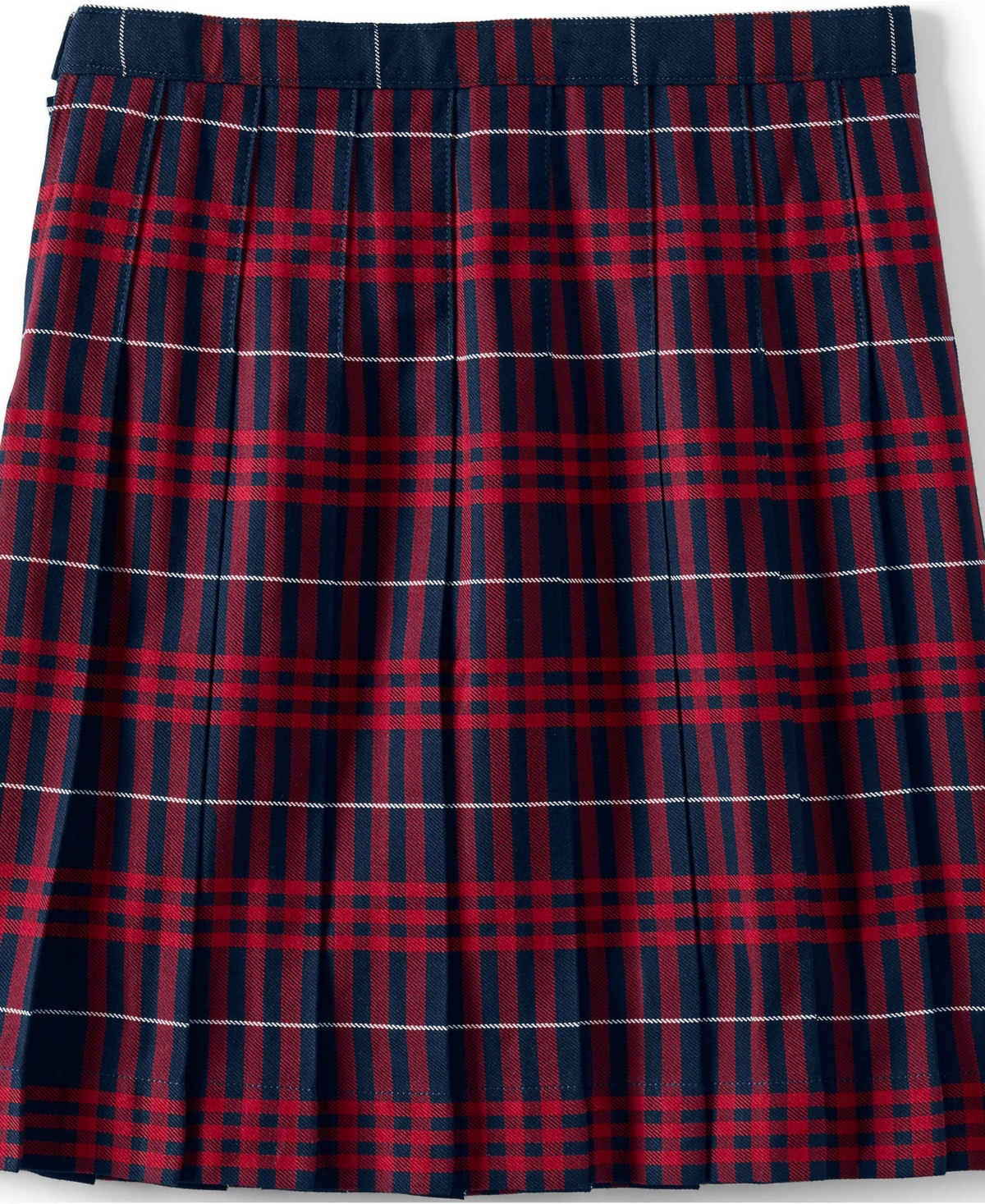 Lands' End Big Girls School Uniform Plaid Pleated Skirt Below the Knee