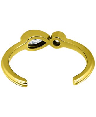 Cubic Zirconia Pear & Round Toe Ring, Created for Macy's